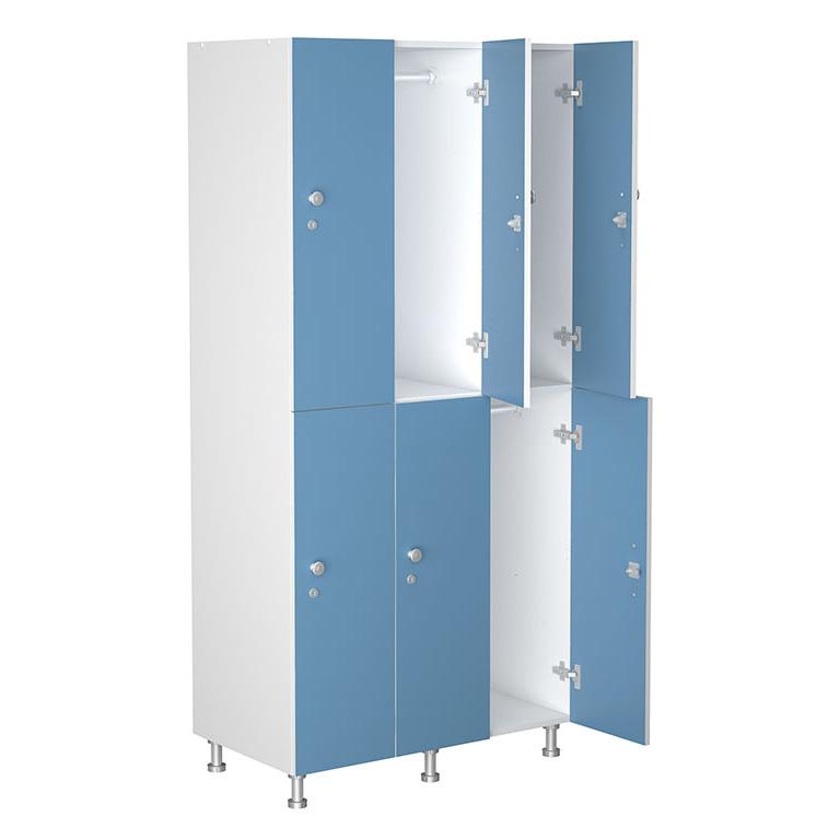 Шкаф для раздевалок WL 32-90 голубой/белый