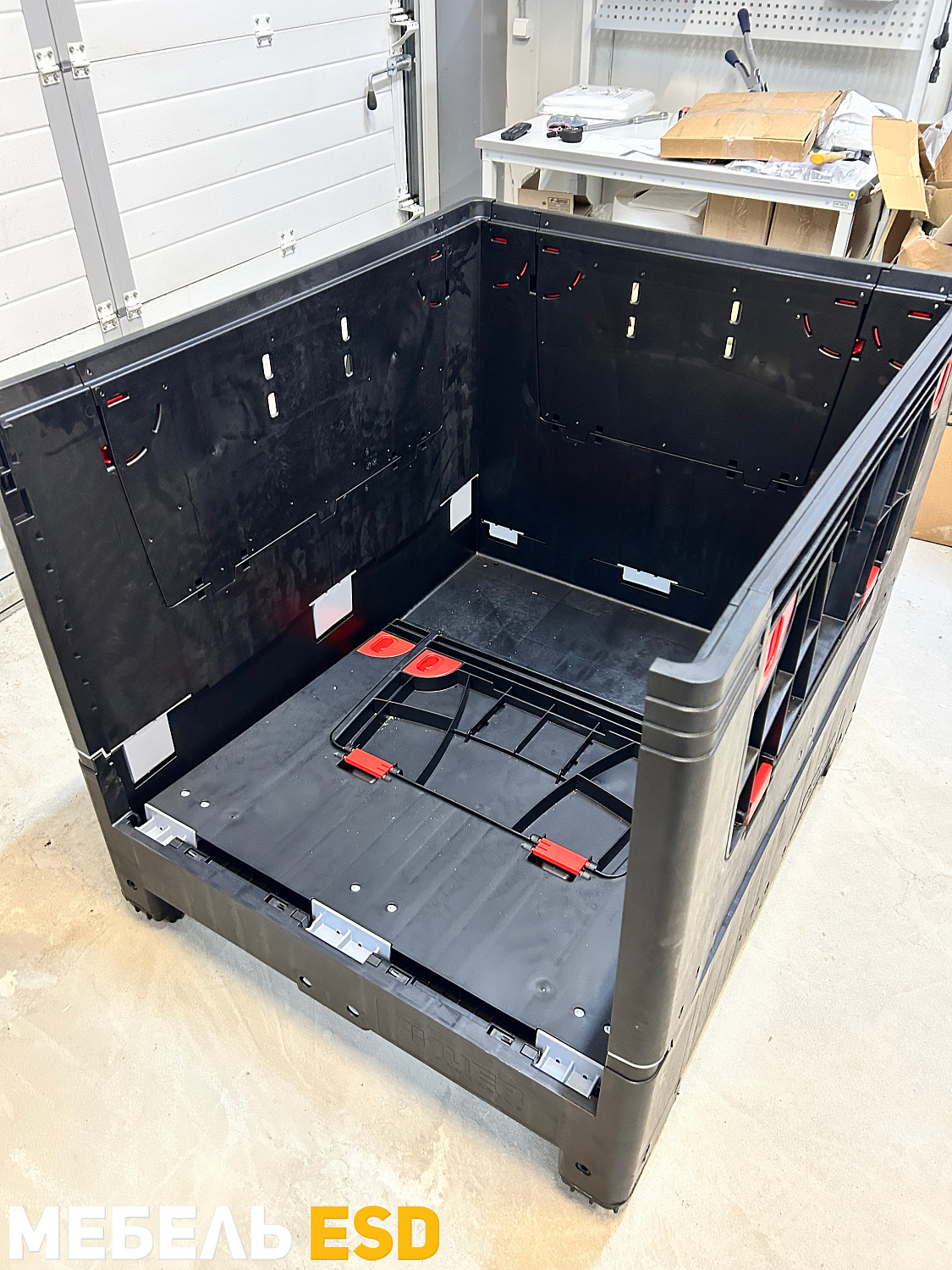 Складной ящик Bigbox с ESD-защитой на колесах